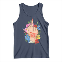 Floral Middle Finger F Ice Tank Top