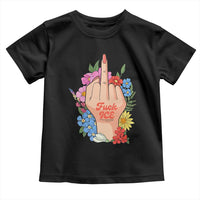 Floral Middle Finger F Ice Toddler T Shirt