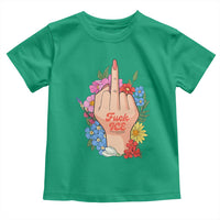 Floral Middle Finger F Ice Toddler T Shirt