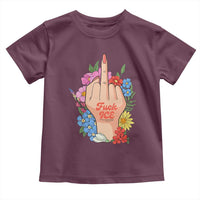 Floral Middle Finger F Ice Toddler T Shirt