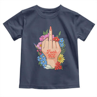 Floral Middle Finger F Ice Toddler T Shirt