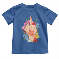 Floral Middle Finger F Ice Toddler T Shirt