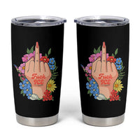 Floral Middle Finger F Ice Tumbler Cup
