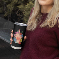 Floral Middle Finger F Ice Tumbler Cup