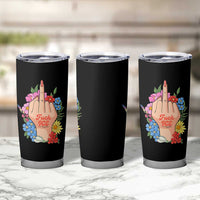 Floral Middle Finger F Ice Tumbler Cup