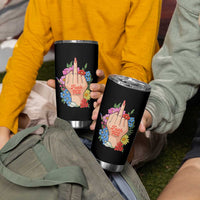 Floral Middle Finger F Ice Tumbler Cup