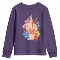 Floral Middle Finger F Ice Youth Sweatshirt