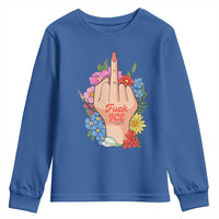 Floral Middle Finger F Ice Youth Sweatshirt
