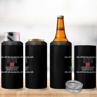Ice Equals American Gestapo 4 in 1 Can Cooler Tumbler Barbed Wire Protest Political Resistance