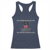 Ice Equals American Gestapo Racerback Tank Top Barbed Wire Protest Political Resistance