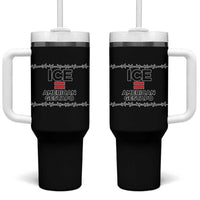 Ice Equals American Gestapo Tumbler With Handle Barbed Wire Protest Political Resistance