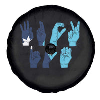 F Ice Out of Minneapolis Hand Signs Spare Tire Cover State Flag Justice Protest Resistance