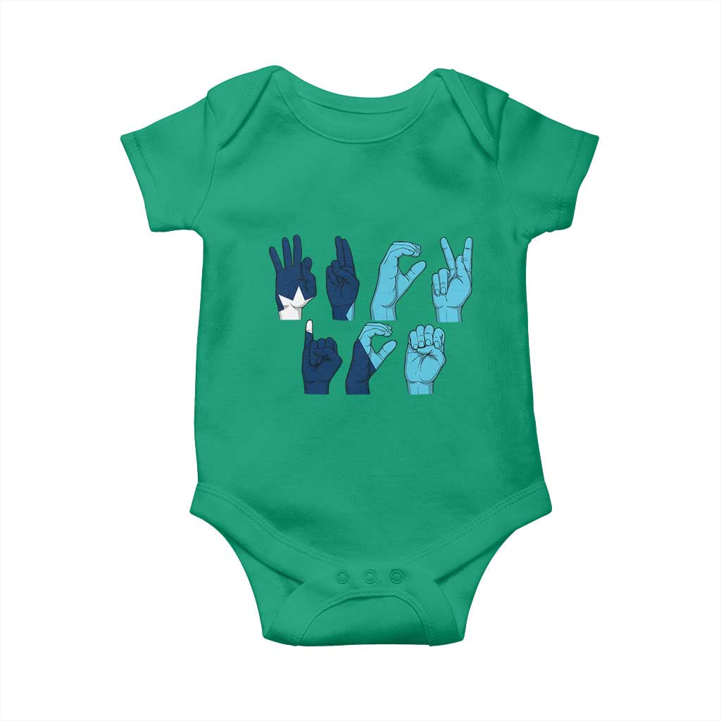 F Ice Out of Minneapolis Hand Signs Baby Onesie State Flag Justice Protest Resistance