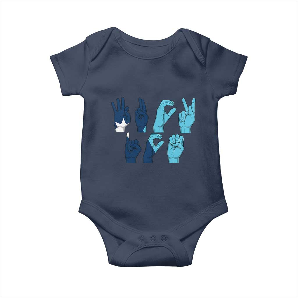 F Ice Out of Minneapolis Hand Signs Baby Onesie State Flag Justice Protest Resistance