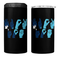 F Ice Out of Minneapolis Hand Signs 4 in 1 Can Cooler Tumbler State Flag Justice Protest Resistance