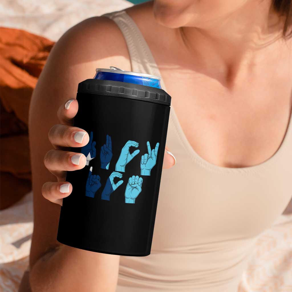 F Ice Out of Minneapolis Hand Signs 4 in 1 Can Cooler Tumbler State Flag Justice Protest Resistance