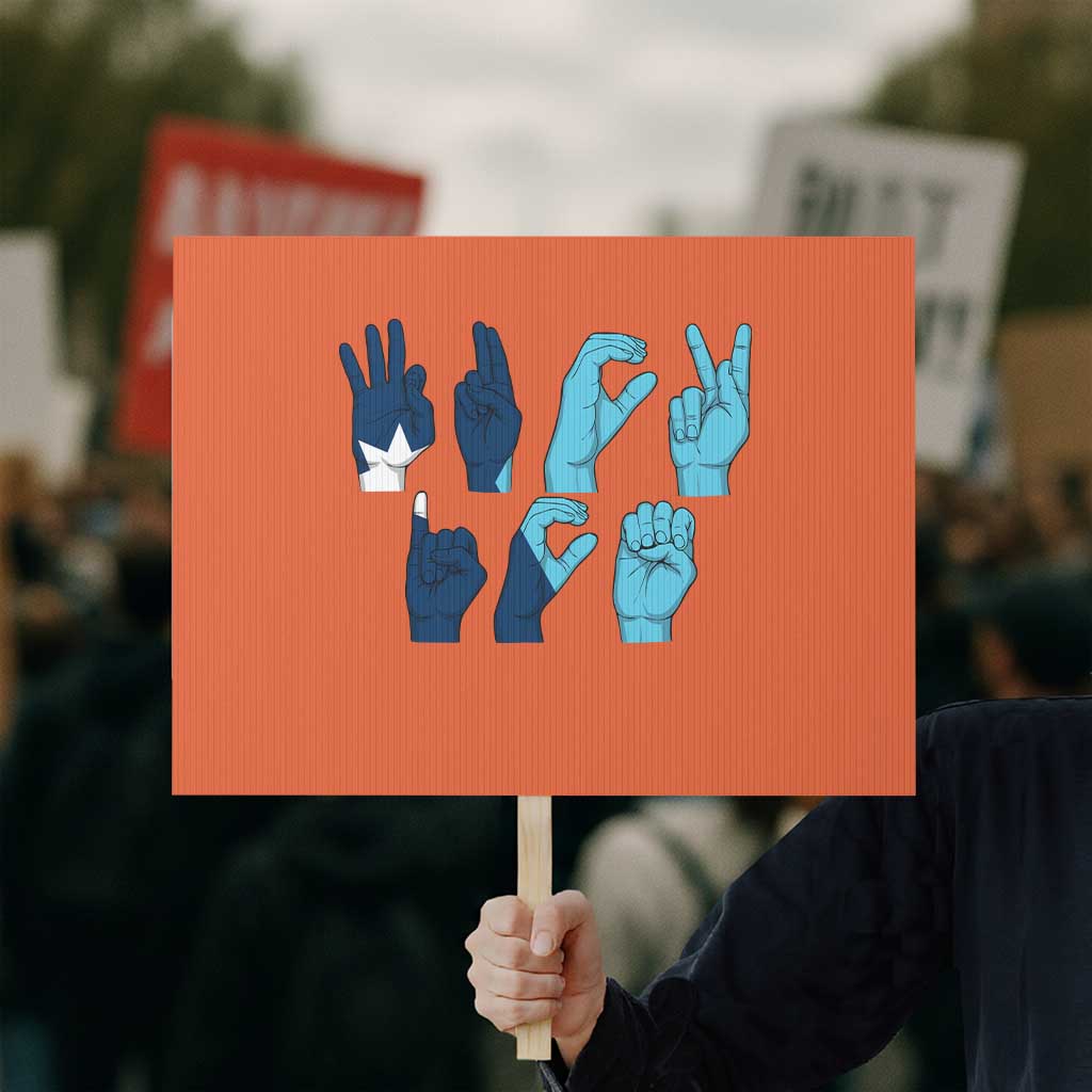 F Ice Out of Minneapolis Hand Signs Protest Sign State Flag Justice Protest Resistance
