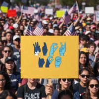 F Ice Out of Minneapolis Hand Signs Protest Sign State Flag Justice Protest Resistance