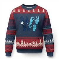 F Ice Out of Minneapolis Hand Signs Ugly Christmas Sweater State Flag Justice Protest Resistance