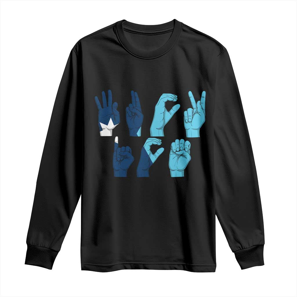 F Ice Out of Minneapolis Hand Signs Long Sleeve Shirt State Flag Justice Protest Resistance