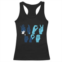 F Ice Out of Minneapolis Hand Signs Racerback Tank Top State Flag Justice Protest Resistance