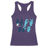 F Ice Out of Minneapolis Hand Signs Racerback Tank Top State Flag Justice Protest Resistance