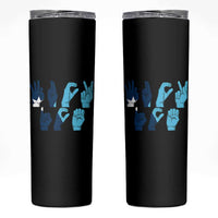 F Ice Out of Minneapolis Hand Signs Skinny Tumbler State Flag Justice Protest Resistance