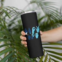 F Ice Out of Minneapolis Hand Signs Skinny Tumbler State Flag Justice Protest Resistance