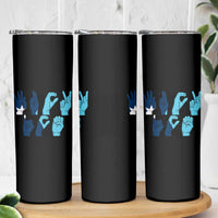 F Ice Out of Minneapolis Hand Signs Skinny Tumbler State Flag Justice Protest Resistance