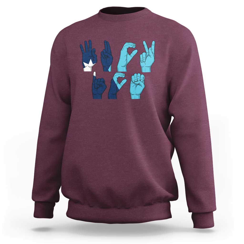 F Ice Out of Minneapolis Hand Signs Sweatshirt State Flag Justice Protest Resistance