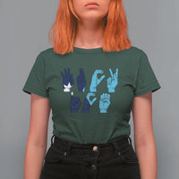 F Ice Out of Minneapolis Hand Signs T Shirt For Women State Flag Justice Protest Resistance