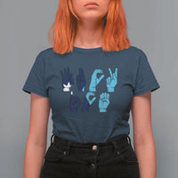 F Ice Out of Minneapolis Hand Signs T Shirt For Women State Flag Justice Protest Resistance