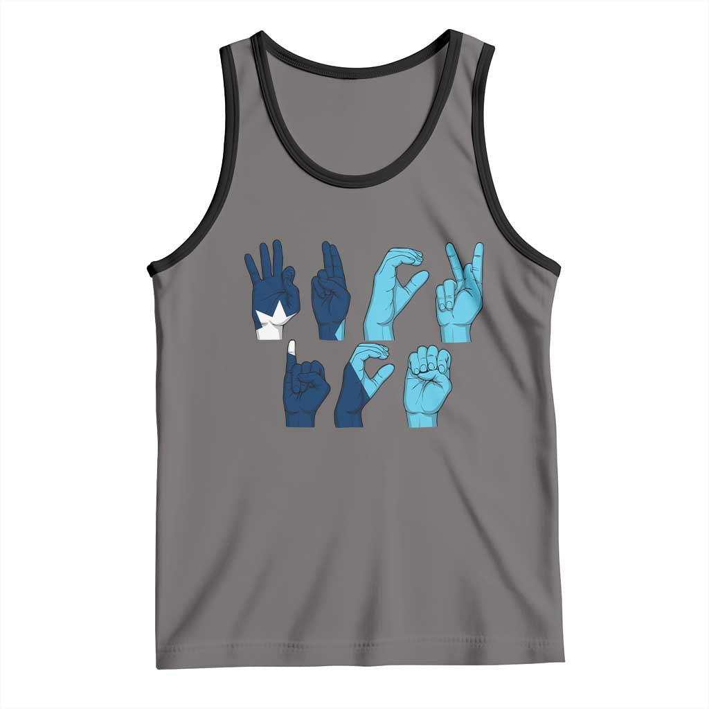 F Ice Out of Minneapolis Hand Signs Tank Top State Flag Justice Protest Resistance