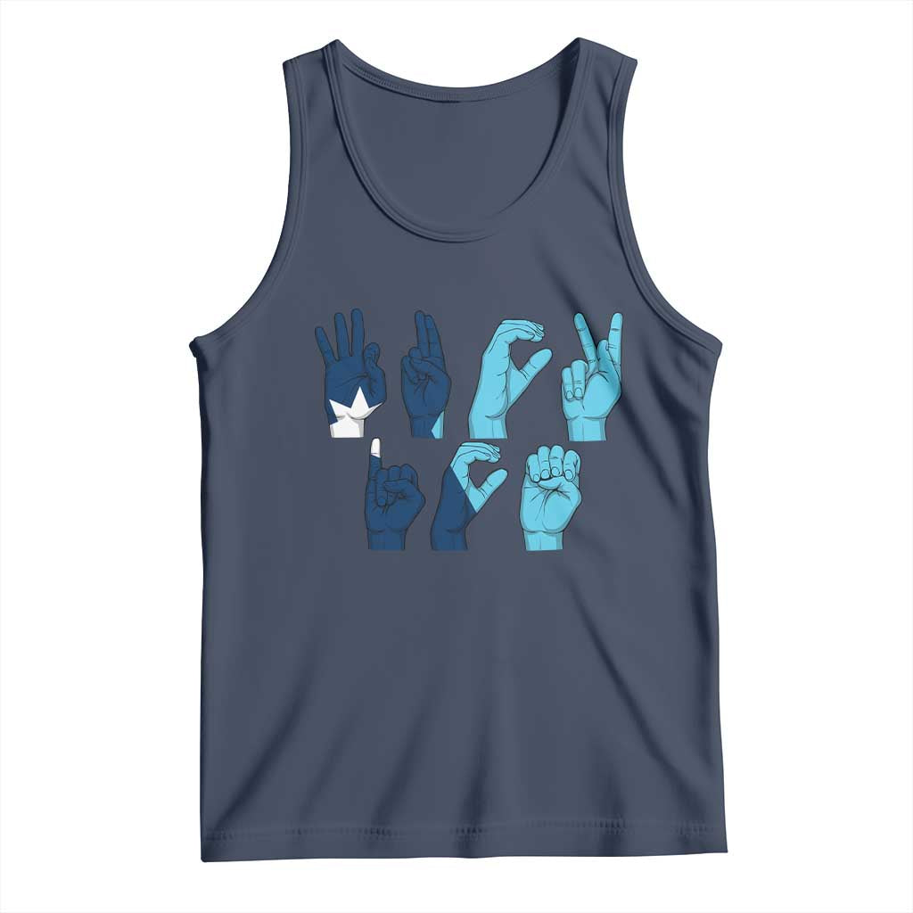 F Ice Out of Minneapolis Hand Signs Tank Top State Flag Justice Protest Resistance