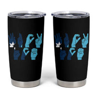 F Ice Out of Minneapolis Hand Signs Tumbler Cup State Flag Justice Protest Resistance