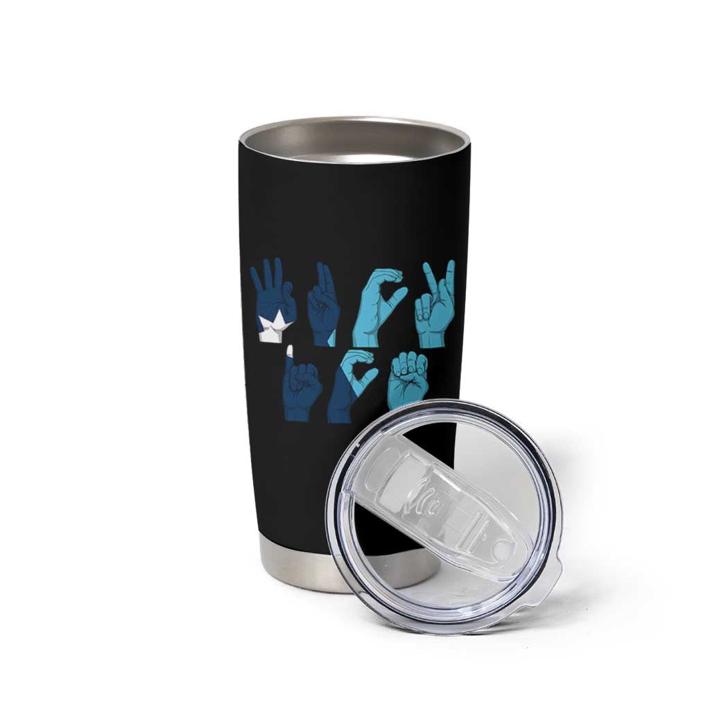 F Ice Out of Minneapolis Hand Signs Tumbler Cup State Flag Justice Protest Resistance