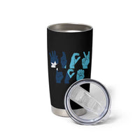 F Ice Out of Minneapolis Hand Signs Tumbler Cup State Flag Justice Protest Resistance