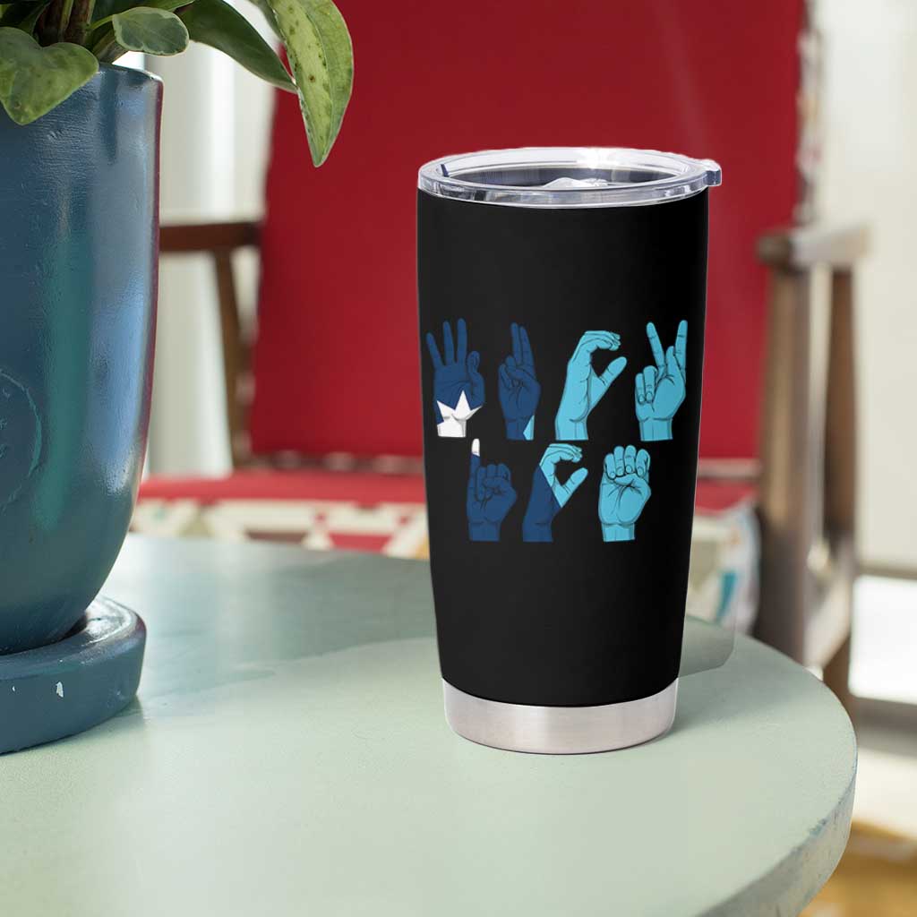 F Ice Out of Minneapolis Hand Signs Tumbler Cup State Flag Justice Protest Resistance