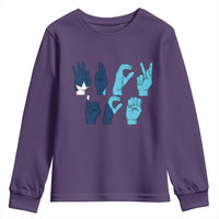 F Ice Out of Minneapolis Hand Signs Youth Sweatshirt State Flag Justice Protest Resistance