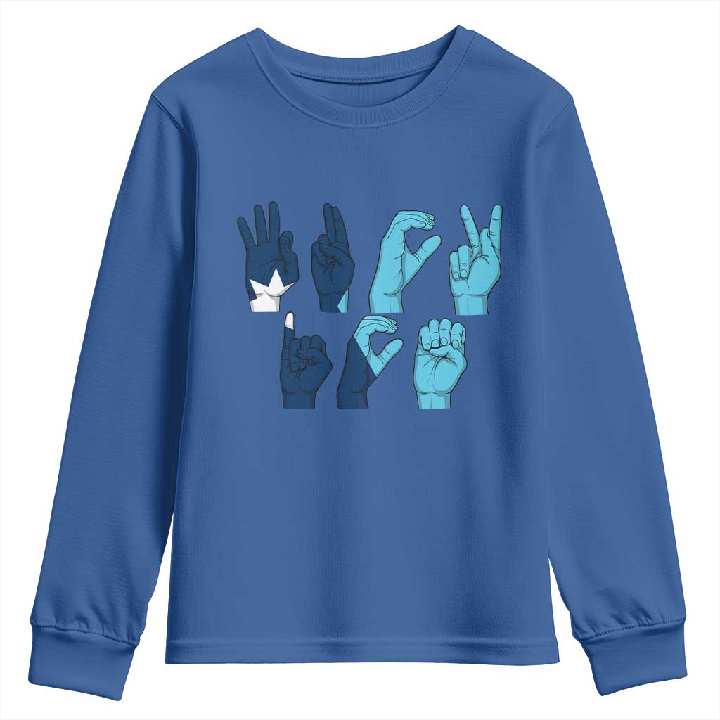 F Ice Out of Minneapolis Hand Signs Youth Sweatshirt State Flag Justice Protest Resistance