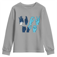 F Ice Out of Minneapolis Hand Signs Youth Sweatshirt State Flag Justice Protest Resistance