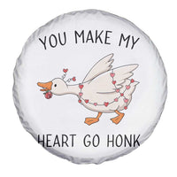 Funny Valentine Goose Spare Tire Cover You Make My Heart Go Honk Cute Romantic Gift