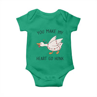 Funny Valentine Goose Baby Onesie You Make My Heart Go Honk Cute Romantic Gift