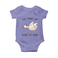 Funny Valentine Goose Baby Onesie You Make My Heart Go Honk Cute Romantic Gift