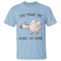 Funny Valentine Goose T Shirt You Make My Heart Go Honk Cute Romantic Gift