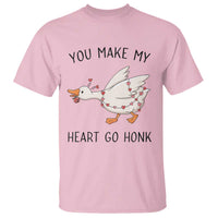 Funny Valentine Goose T Shirt You Make My Heart Go Honk Cute Romantic Gift