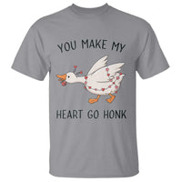 Funny Valentine Goose T Shirt You Make My Heart Go Honk Cute Romantic Gift