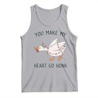Funny Valentine Goose Tank Top You Make My Heart Go Honk Cute Romantic Gift