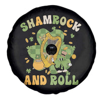 Funny St Patricks Day Spare Tire Cover Shamrock 'N Roll Irish Music Celtic Harp