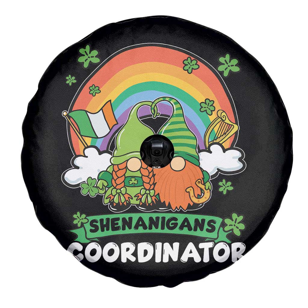 Cute St Patricks Day Spare Tire Cover Shenanigans Coordinator Gnomes Rainbow